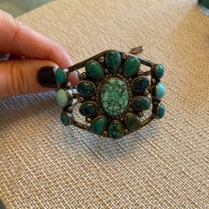 Turquoise and silver bracelet